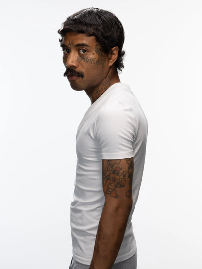 White V-Neck
