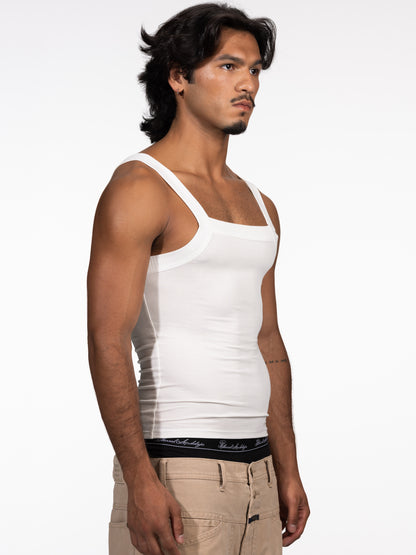 Deep Tank Top WHITE