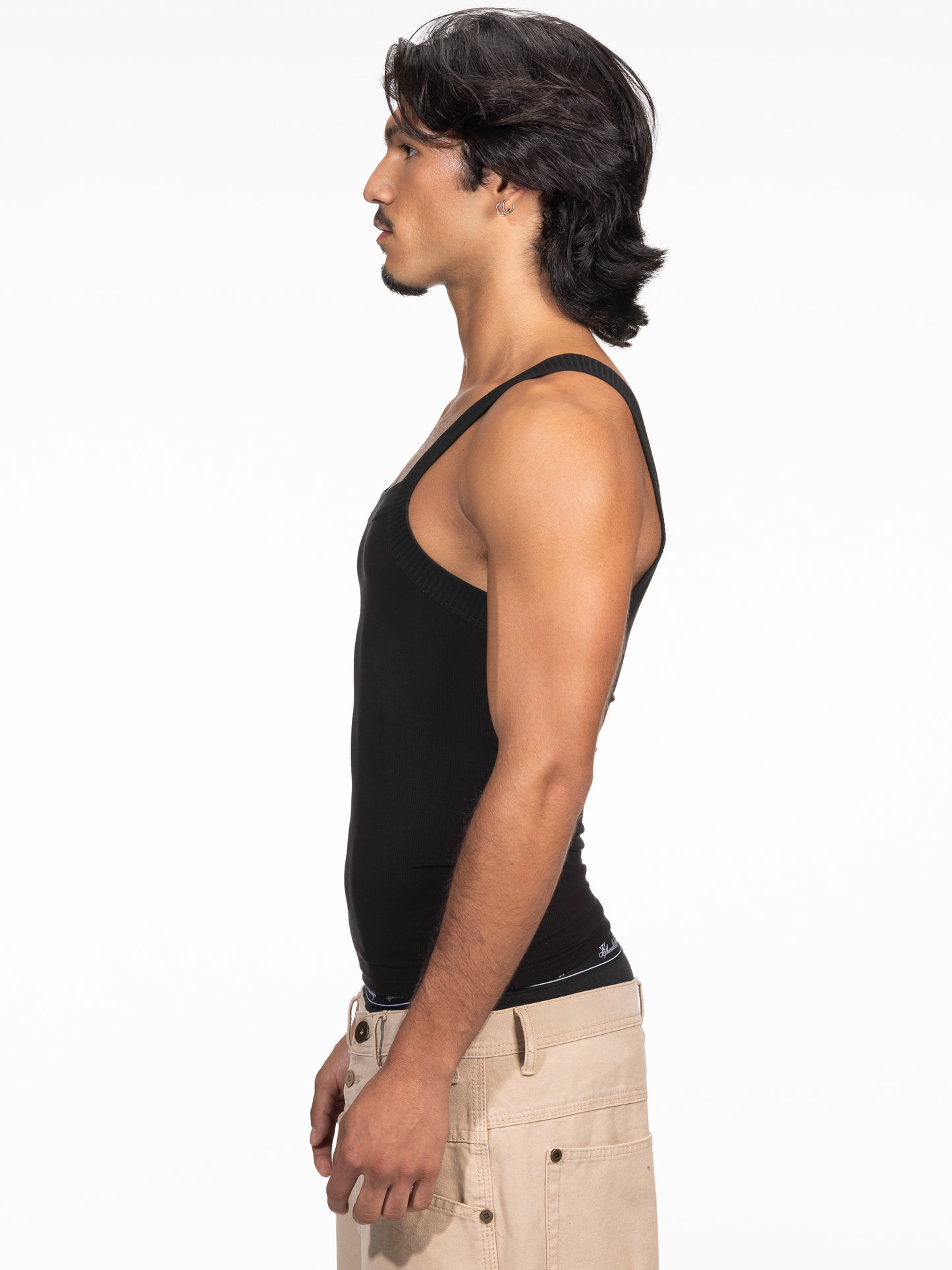 Deep Tank Top BLACK