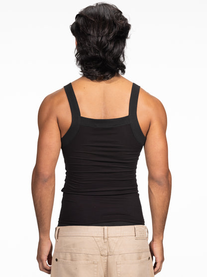Deep Tank Top BLACK